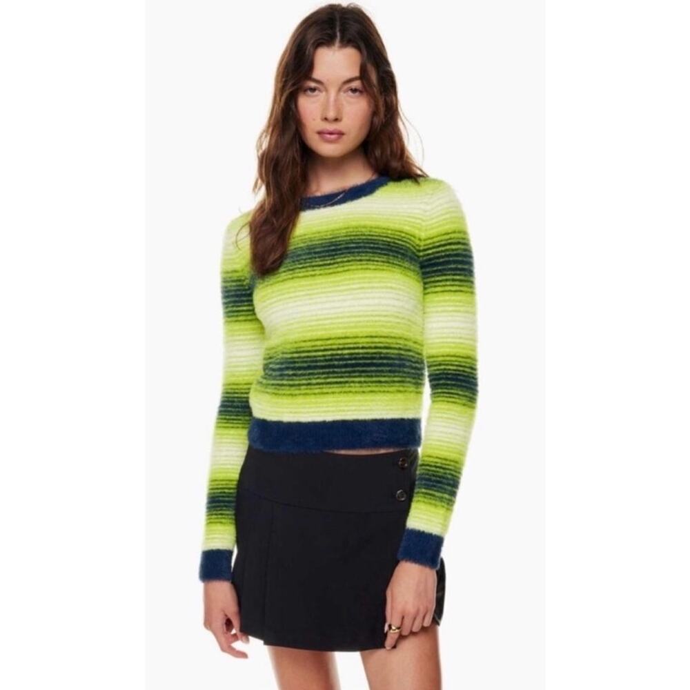 Aritzia Sunday Best Kitten Fuxxy Knit Sweater Neon Size XS